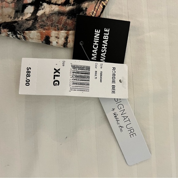 Robbie Bee Signature Halter Tie Back Sleeveless Dress Tie Dye Geometric XL NWT - Picture 11 of 15